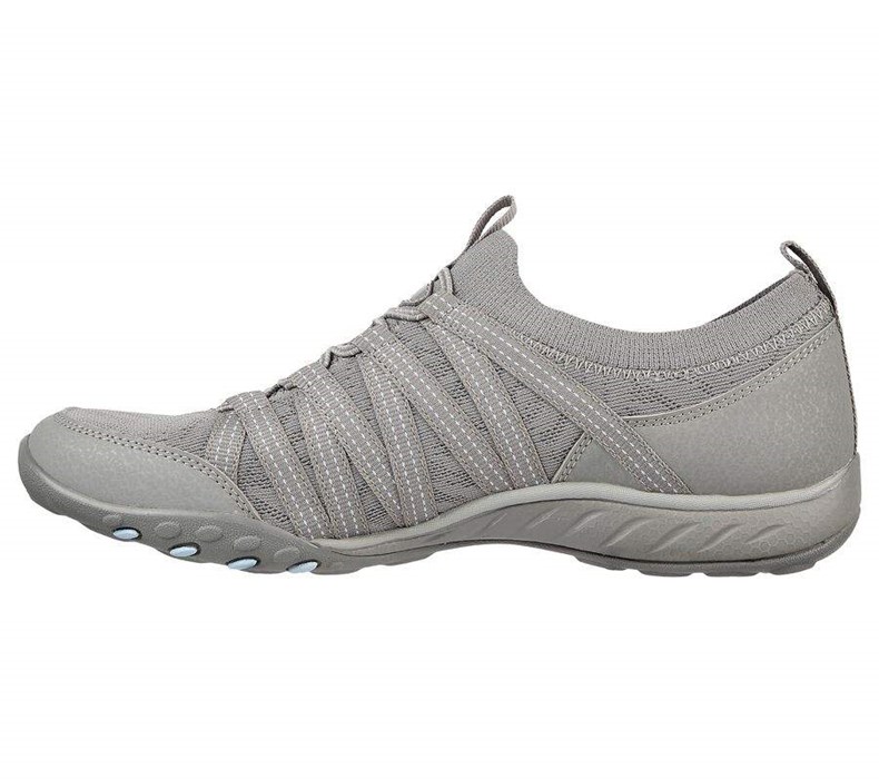 Dámské Mokasíny Skechers Relaxed Fit: Breathe-Easy - First Light Šedé | TODXKMH-27