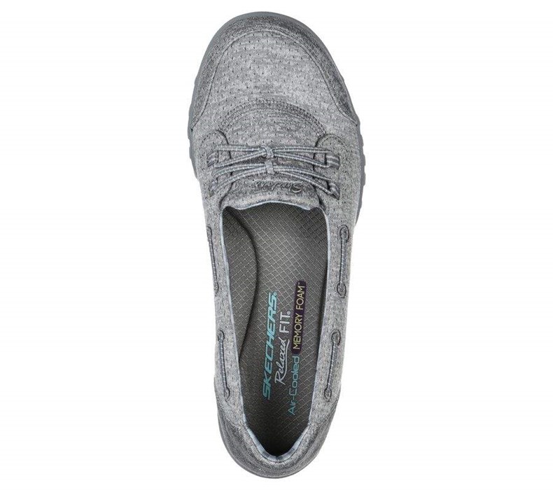 Dámské Mokasíny Skechers Relaxed Fit: Breathe Easy - Good Influence Šedé | UEDMXRG-57