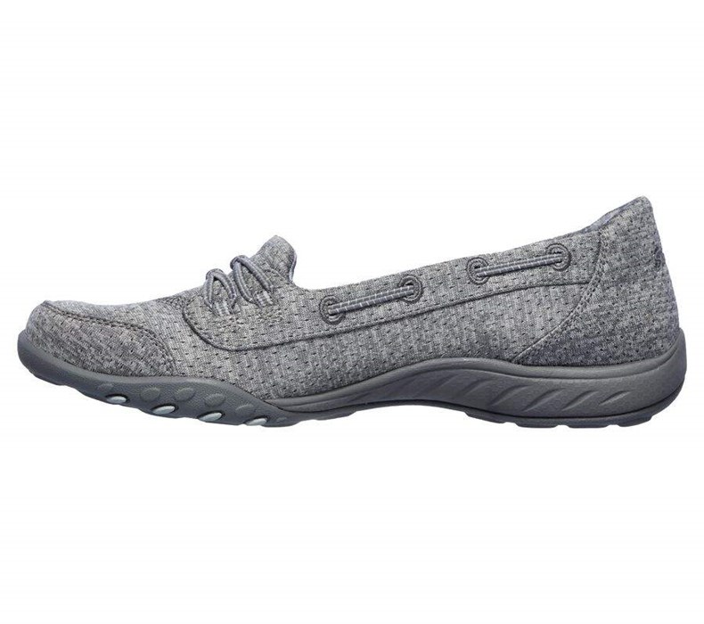 Dámské Mokasíny Skechers Relaxed Fit: Breathe Easy - Good Influence Šedé | UEDMXRG-57