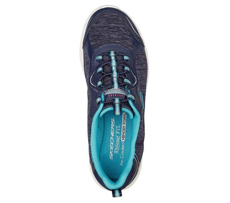 Dámské Mokasíny Skechers Relaxed Fit: D'Lux Pohodlí - Sunny Oasis Tmavě Blankyt | CPSEZLN-25