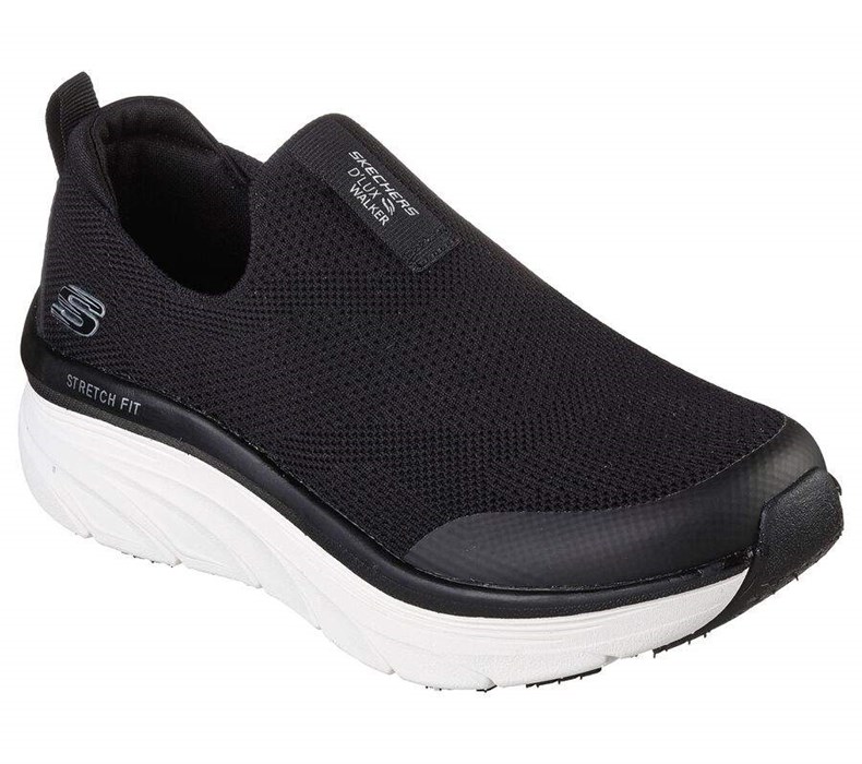 Dámské Mokasíny Skechers Relaxed Fit: D\'Lux Walker - Quick Upgrade Černé Bílé | FBTKEGN-02