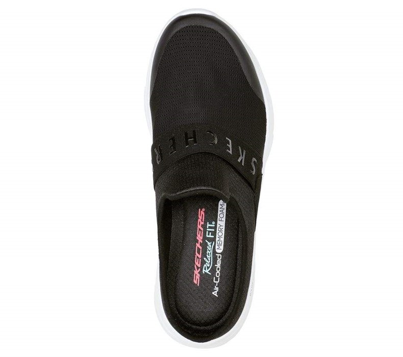 Dámské Mokasíny Skechers Relaxed Fit: D'Lux Pohodlí - Enthusiast Černé Bílé | MLXQOZP-47