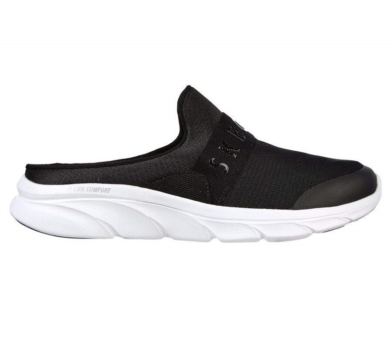 Dámské Mokasíny Skechers Relaxed Fit: D'Lux Pohodlí - Enthusiast Černé Bílé | MLXQOZP-47