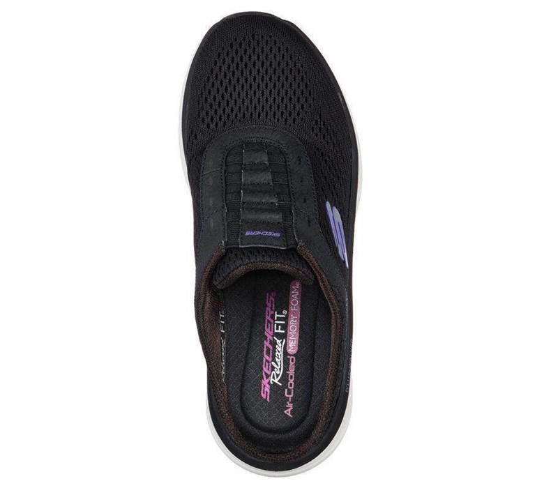 Dámské Mokasíny Skechers Relaxed Fit: D'Lux Walker - Calm Aura Černé Fialové | XNYKDZV-34