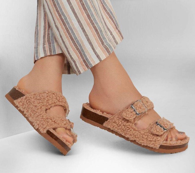 Dámské Mokasíny Skechers Relaxed Fit: Granola - Furry Chic Hnědé | ETQAVLI-63