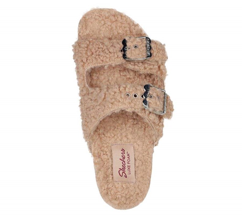 Dámské Mokasíny Skechers Relaxed Fit: Granola - Furry Chic Hnědé | ETQAVLI-63