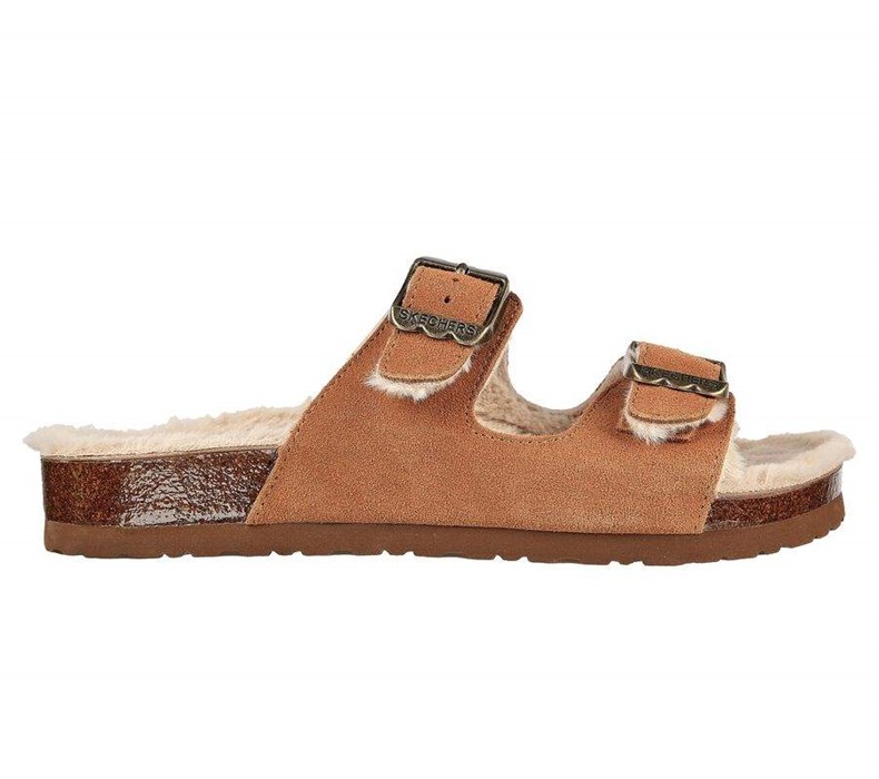 Dámské Mokasíny Skechers Relaxed Fit: Granola - Furry Season Hnědé | TXJMCEG-80