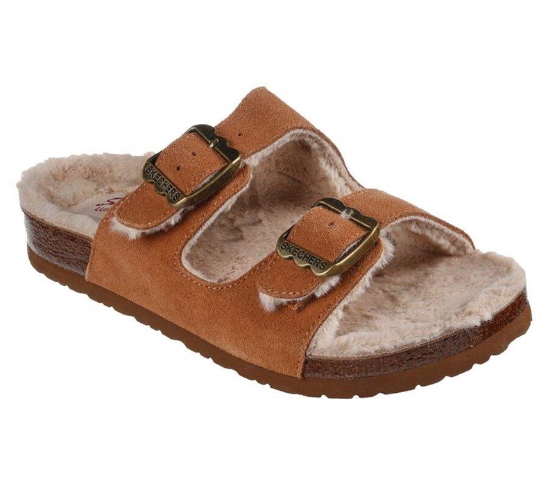 Dámské Mokasíny Skechers Relaxed Fit: Granola - Furry Season Hnědé | TXJMCEG-80