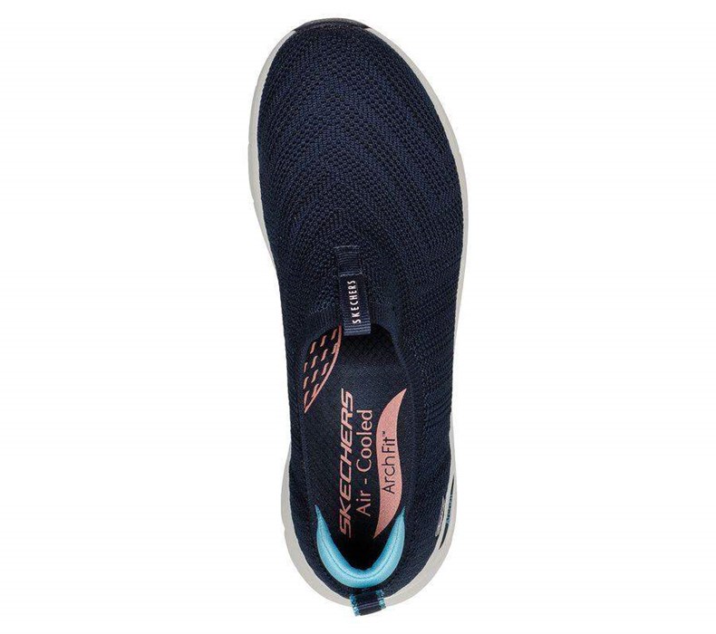 Dámské Mokasíny Skechers Skech-Air Arch Fit - Top Pick Tmavě Blankyt Blankyt | XHRETSJ-26