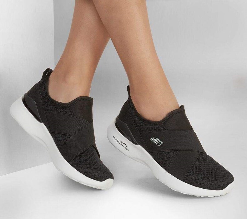 Dámské Mokasíny Skechers Skech-Air Dynamight - Easy Call Černé | GFBKRQA-43