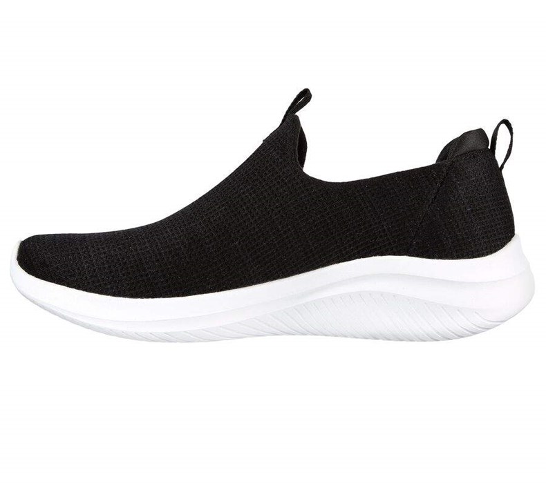 Dámské Mokasíny Skechers Ultra Flex 3.0 - Soft Classics Černé Bílé | LANPRQU-02