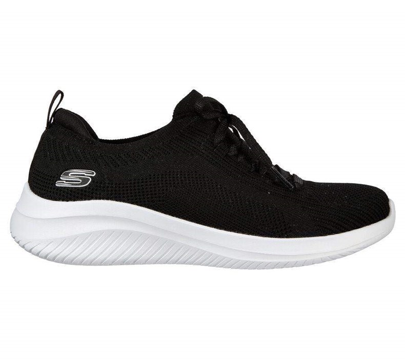 Dámské Mokasíny Skechers Ultra Flex 3.0 - Big Plan Černé Bílé | UFDAKXO-39