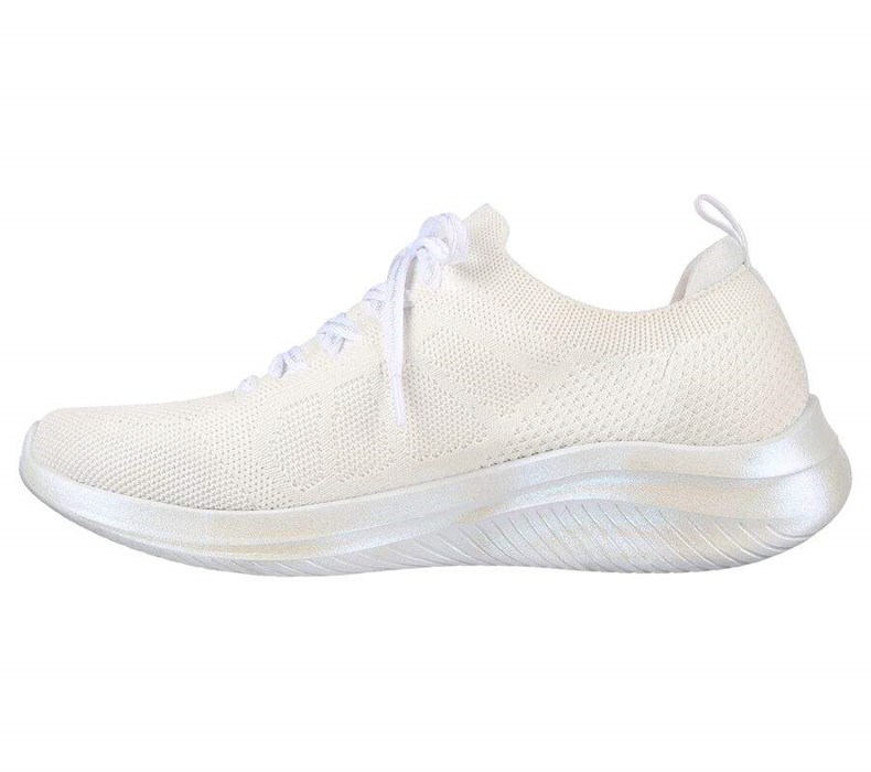 Dámské Mokasíny Skechers Ultra Flex 3.0 - Glowing Sky Bílé | UFDYPMB-93