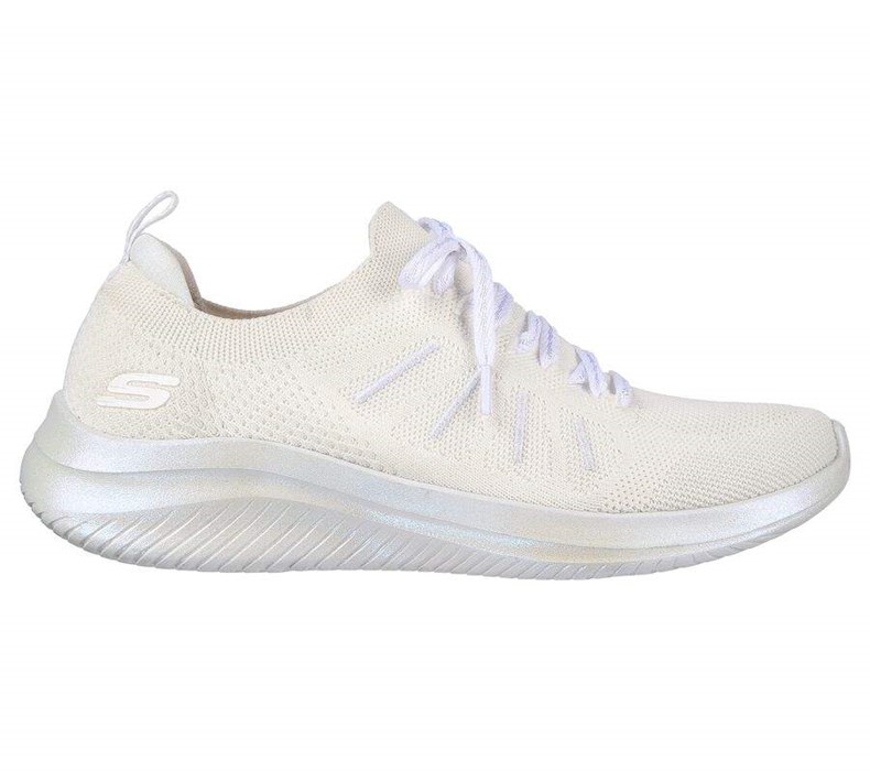 Dámské Mokasíny Skechers Ultra Flex 3.0 - Glowing Sky Bílé | UFDYPMB-93