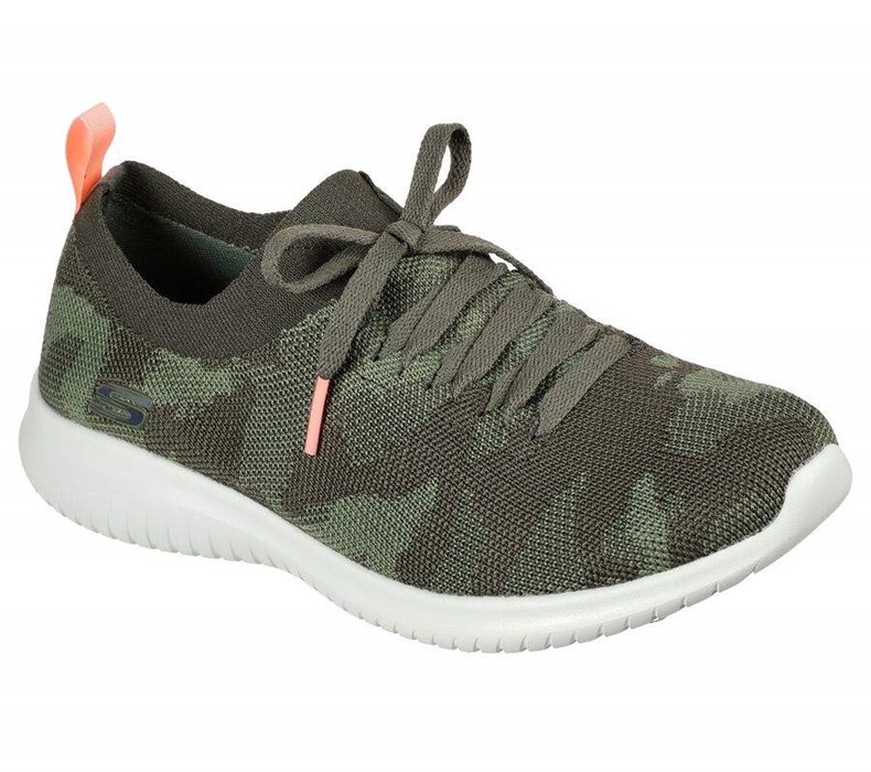 Dámské Mokasíny Skechers Ultra Flex - Wild Pursuer Olivy Zelené | GWKZBLJ-31