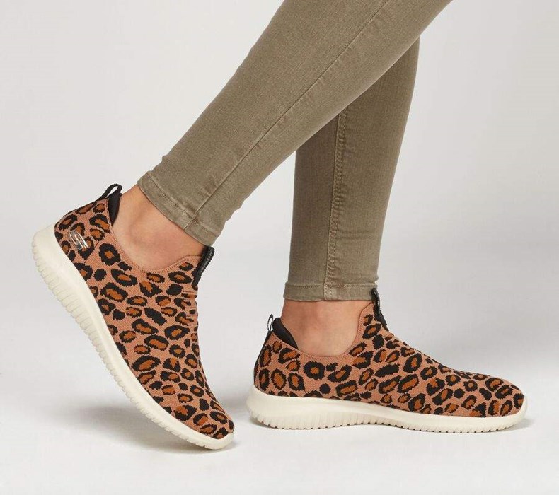 Dámské Mokasíny Skechers Ultra Flex - Wild Expedition Leopard | KPIAEJN-43