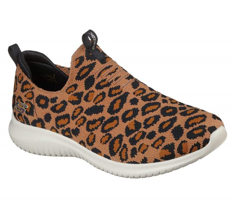 Dámské Mokasíny Skechers Ultra Flex - Wild Expedition Leopard | KPIAEJN-43