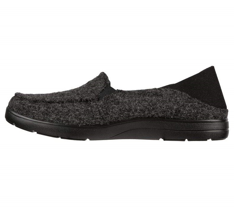 Dámské Pantofle Skechers Arch Fit Lounge - Peaceful Černé Šedé | KXDUFOE-65