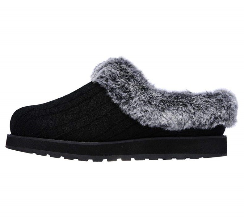 Dámské Pantofle Skechers BOBS Keepsakes - Ice Angel Černé | XKRIDAM-85