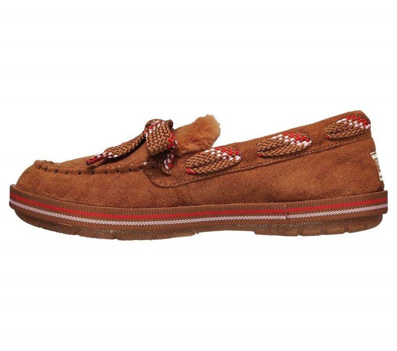 Dámské Pantofle Skechers BOBS Too Cozy - Zimní's End Hnědé | PGSWBKI-83