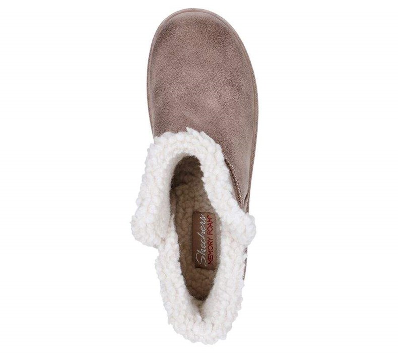 Dámské Pantofle Skechers Cozy Campfire - Song-Birds Šedé Hnědé | NPXFBLH-59