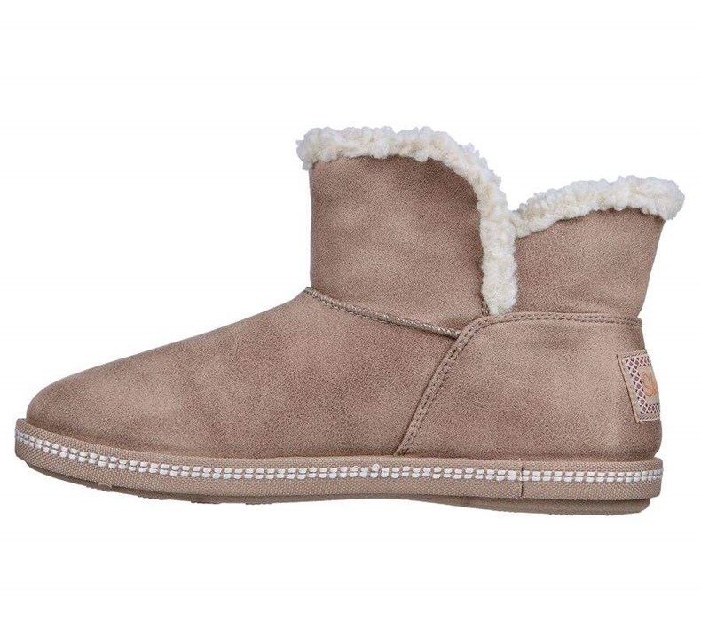 Dámské Pantofle Skechers Cozy Campfire - Song-Birds Šedé Hnědé | NPXFBLH-59