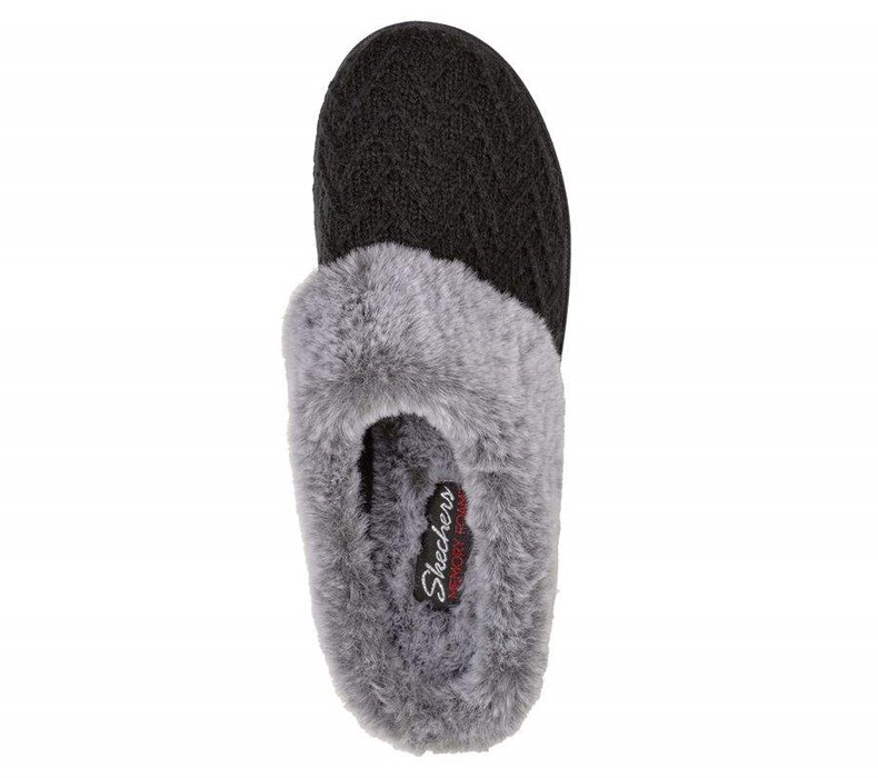 Dámské Pantofle Skechers Cozy Campfire - Home Essential Černé | RFPDNBT-59