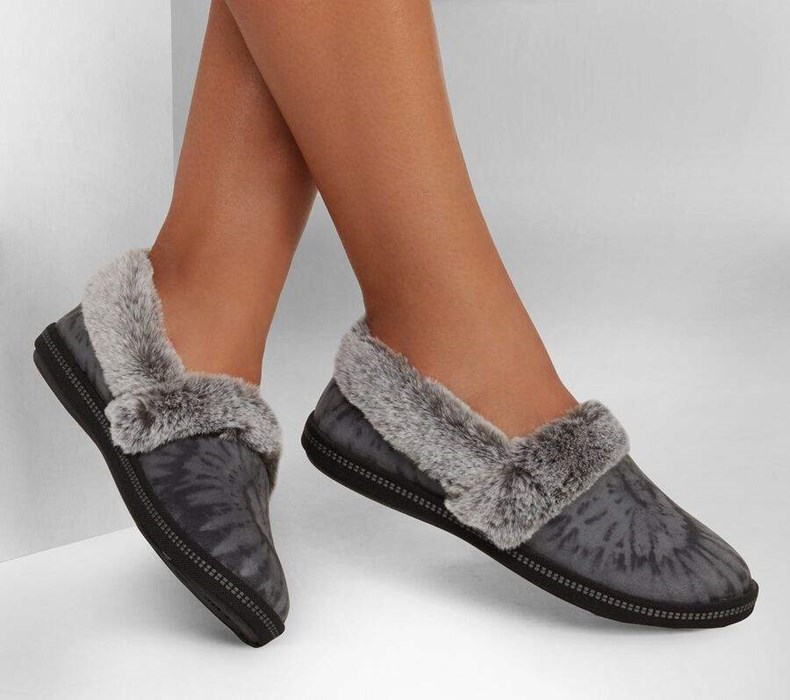 Dámské Pantofle Skechers Cozy Campfire - Slumber Party Černé | VQHZYAC-24