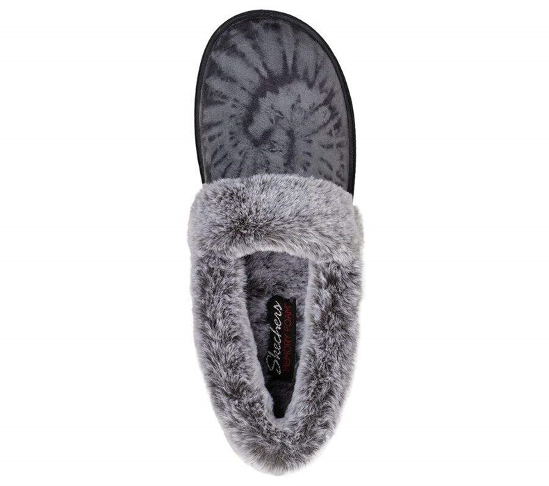 Dámské Pantofle Skechers Cozy Campfire - Slumber Party Černé | VQHZYAC-24