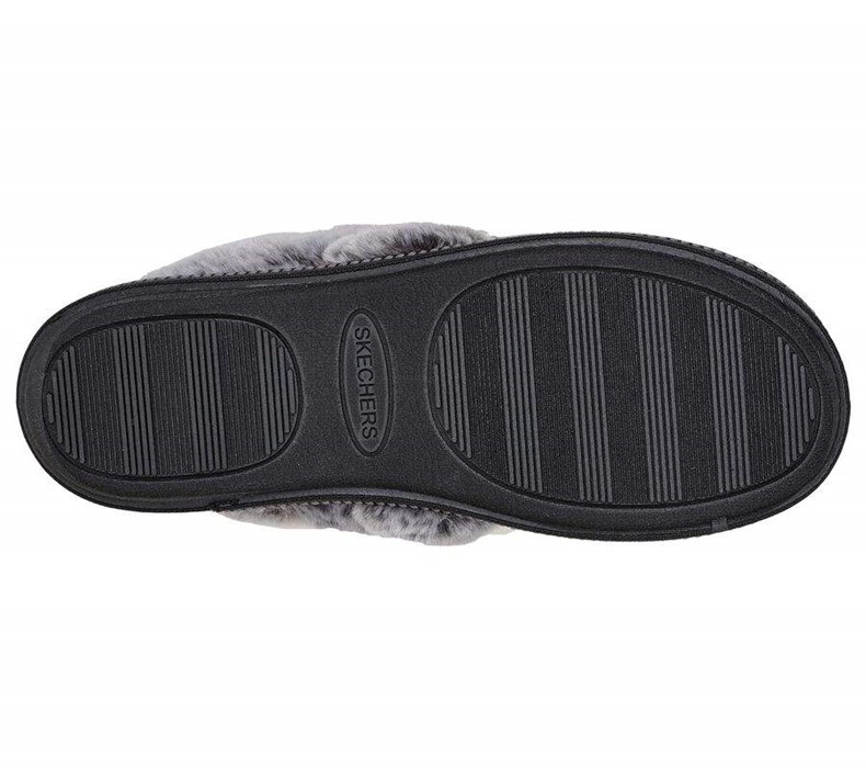 Dámské Pantofle Skechers Cozy Campfire - Slumber Party Černé | VQHZYAC-24