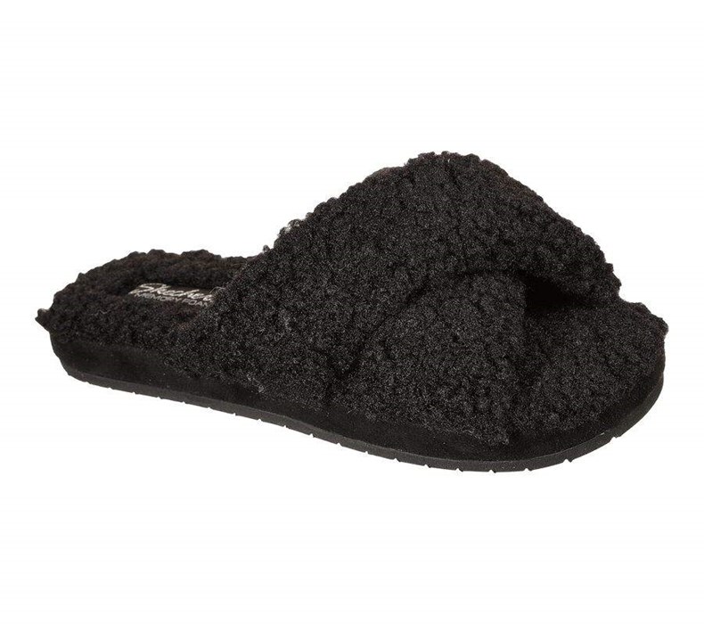 Dámské Pantofle Skechers Cozy Pantofle Černé | RNEOQGP-76