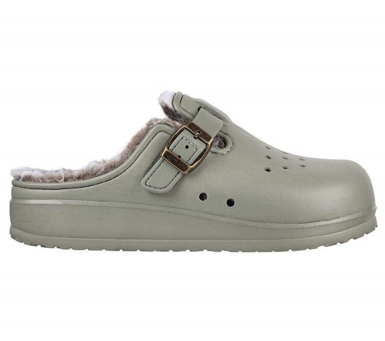 Dámské Pantofle Skechers Foamies: Cali Breeze 2.0 Podšité - Cozy Chic Olivy Zelené | APLIJRW-41