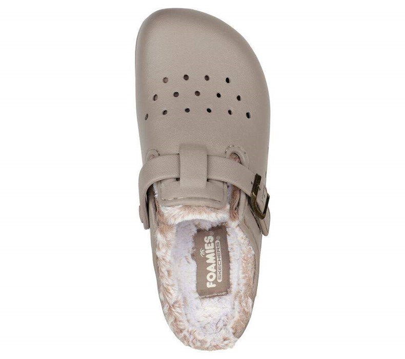 Dámské Pantofle Skechers Foamies: Cali Breeze 2.0 Podšité - Cozy Chic Hnědé | UOEXVKR-65