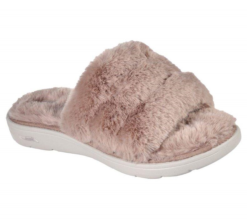 Dámské Pantofle Skechers GO Lounge: Arch Fit Lounge - Unwind Šedé | BFSKUZN-30