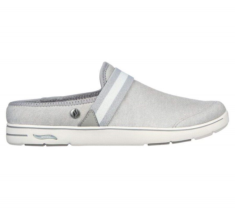 Dámské Pantofle Skechers GO Lounge: Arch Fit Lounge - Comfy Šedé | TKMYZJD-49