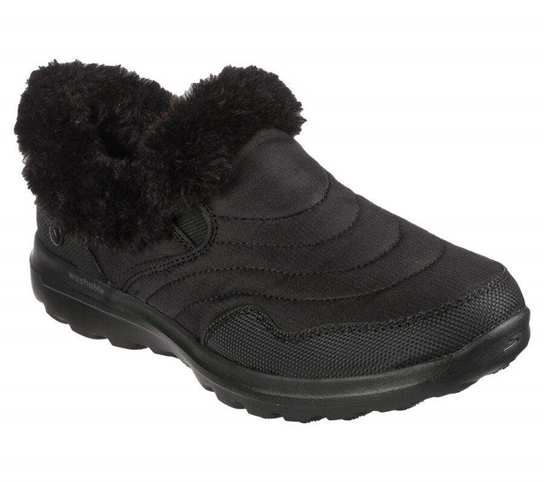 Dámské Pantofle Skechers GO WALK Lounge - Restore Černé | EINHFRW-54