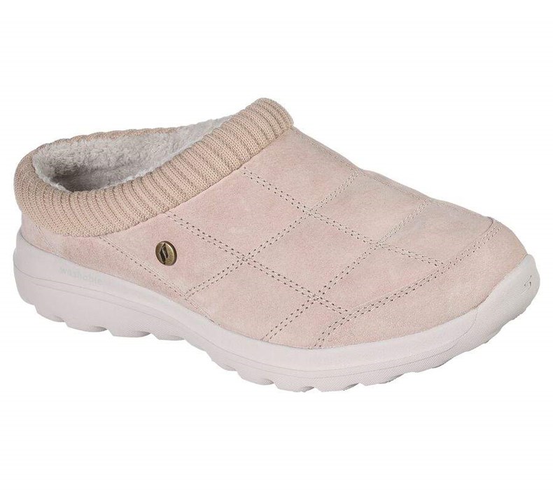 Dámské Pantofle Skechers GOlounge: GOwalk Lounge - Easygoing Béžový | QPKENDM-50