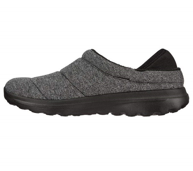 Dámské Pantofle Skechers GOwalk Lounge - At Ease Černé Šedé | YTGKMUF-60