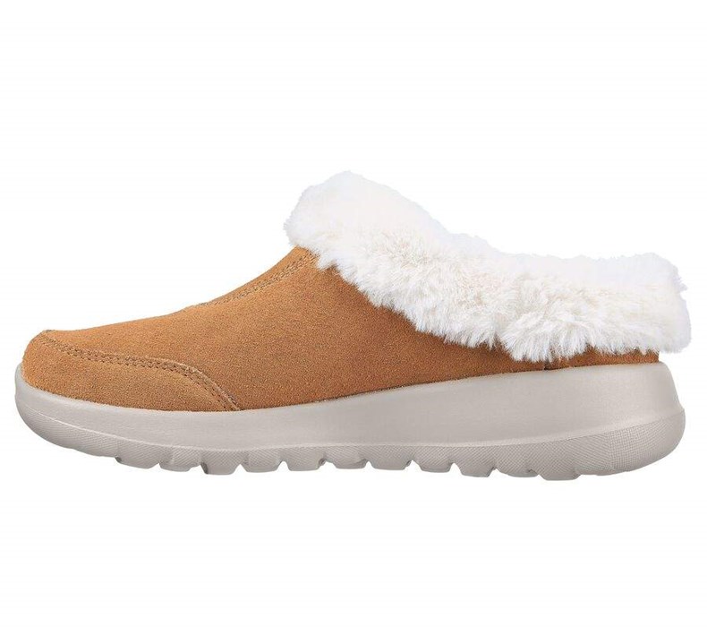 Dámské Pantofle Skechers On-the-GO Joy - Cozy Hnědé | LIHNWFR-62