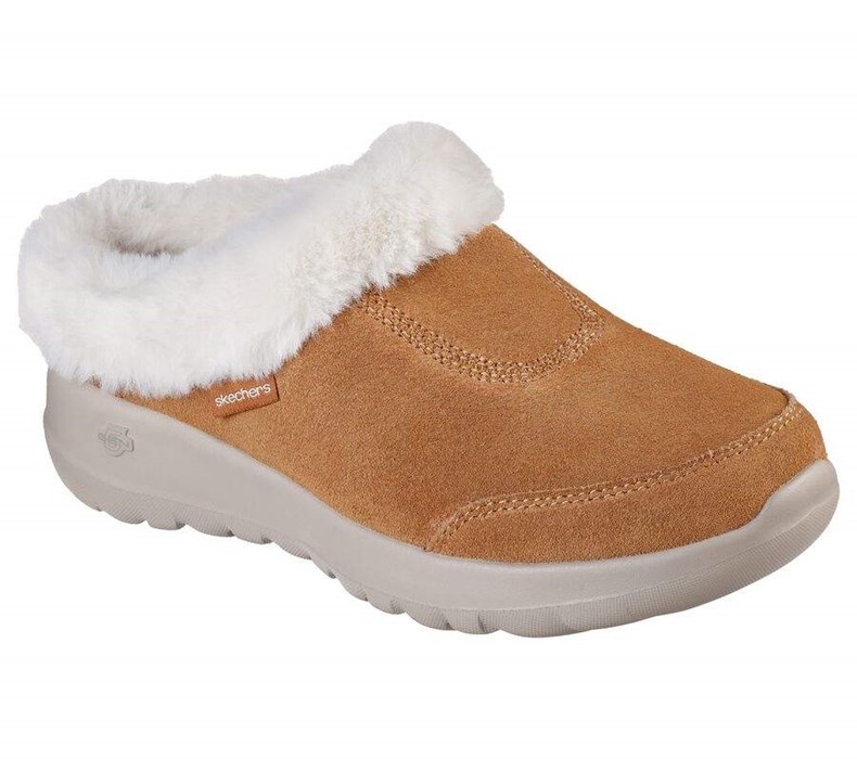 Dámské Pantofle Skechers On-the-GO Joy - Cozy Hnědé | LIHNWFR-62