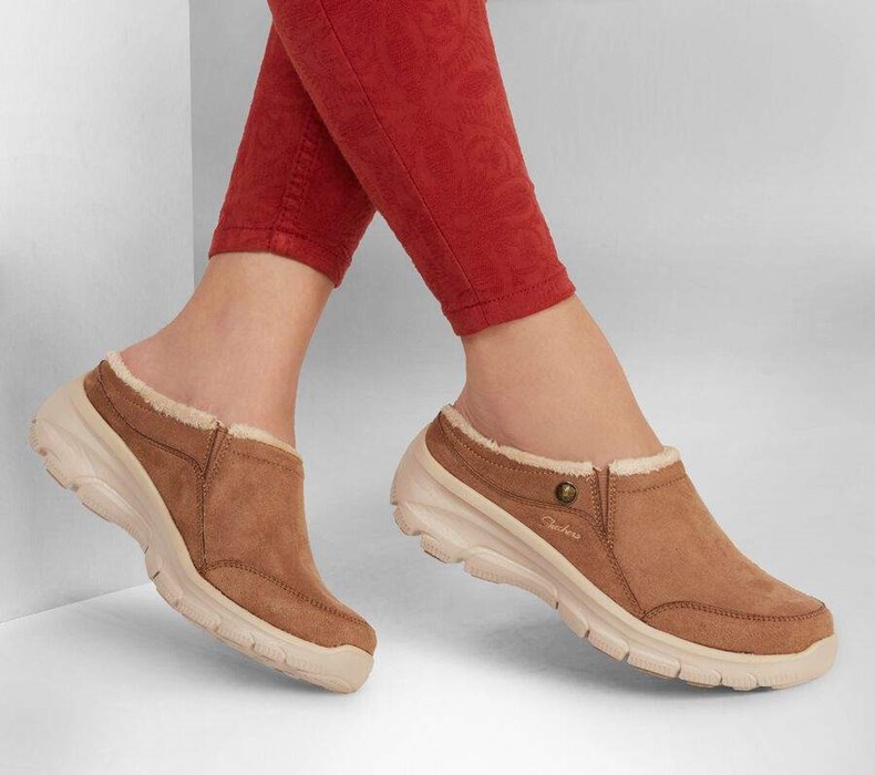 Dámské Pantofle Skechers Relaxed Fit: Easy Going - Latte Hnědé | WKGRHZL-67