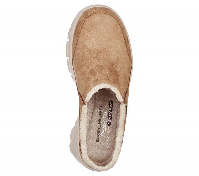 Dámské Pantofle Skechers Relaxed Fit: Easy Going - Latte Hnědé | WKGRHZL-67