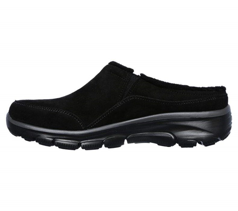 Dámské Pantofle Skechers Relaxed Fit: Easy Going - Latte Černé | YAHEFBP-82