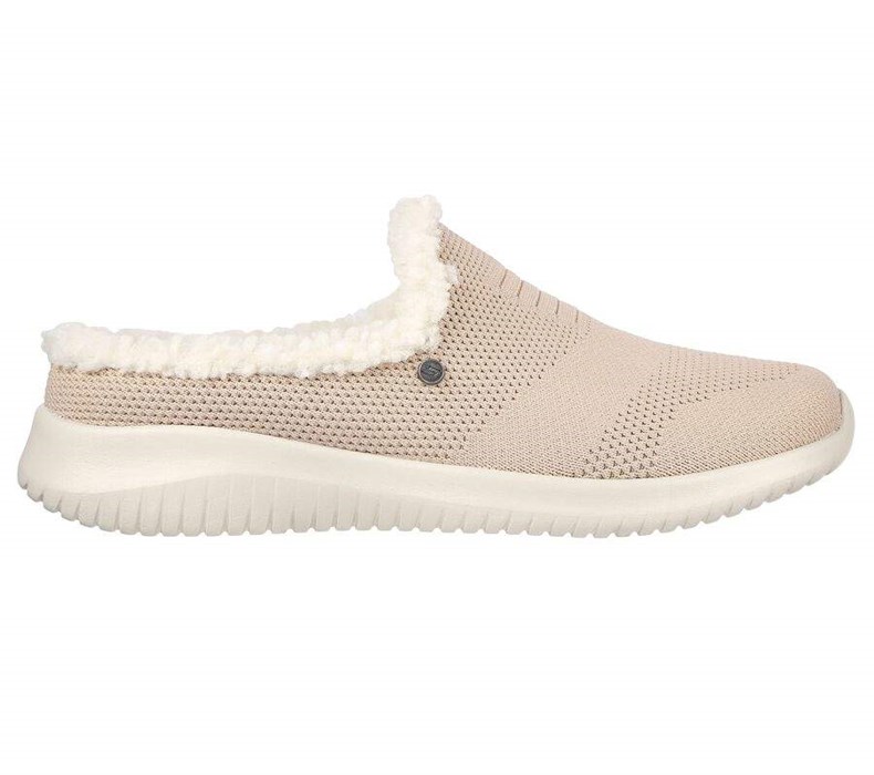 Dámské Pantofle Skechers Ultra Flex - Perfect Plans Hnědé | ZSWEUFB-60