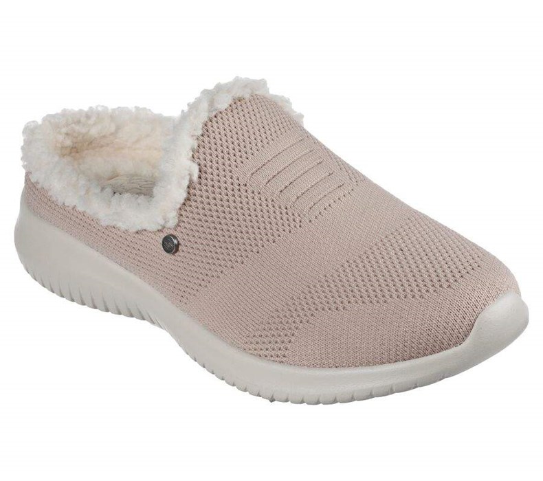 Dámské Pantofle Skechers Ultra Flex - Perfect Plans Hnědé | ZSWEUFB-60