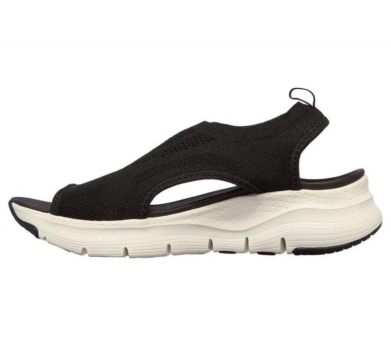 Dámské Sandály Skechers Arch Fit - City Catch Černé | WIKPHAE-71