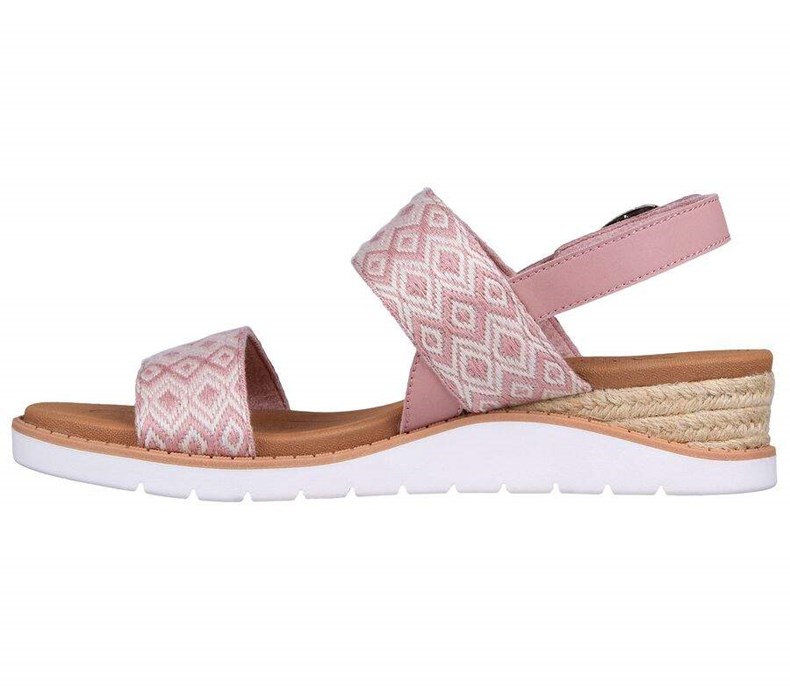 Dámské Sandály Skechers BOBS Beach Kiss - Ocean Rush Růžové | CIEQHZD-05