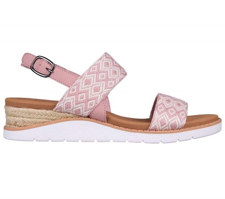 Dámské Sandály Skechers BOBS Beach Kiss - Ocean Rush Růžové | CIEQHZD-05