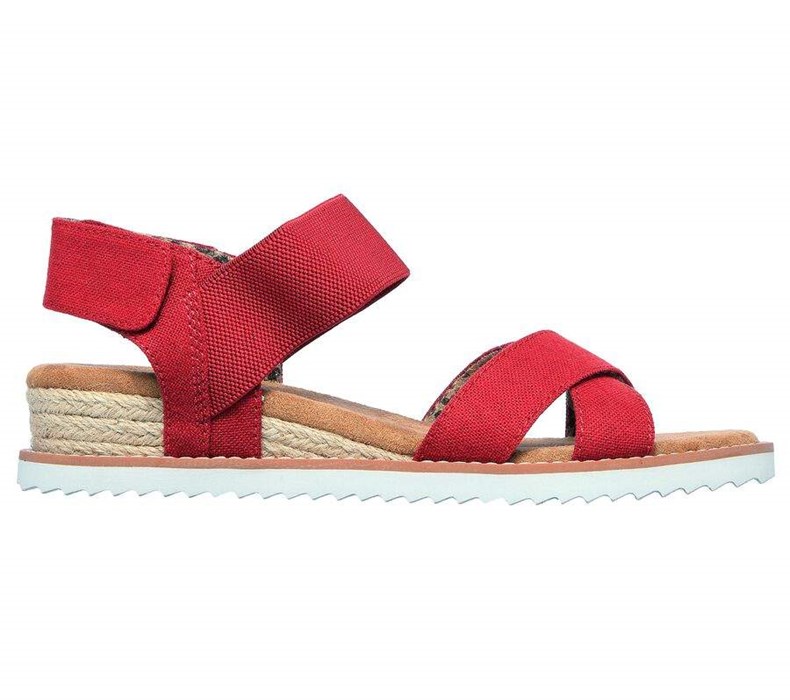 Dámské Sandály Skechers BOBS Desert Kiss - Secret Picnic Červené | FQIDLVO-25