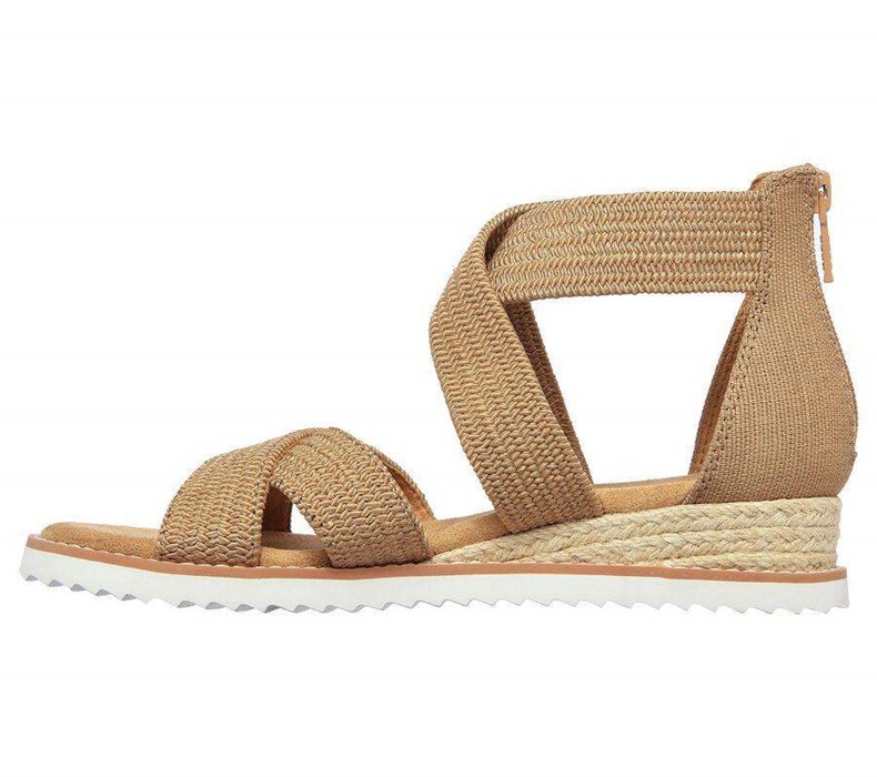 Dámské Sandály Skechers BOBS Desert Kiss - Desert Nights Hnědé | XQTSDNE-27